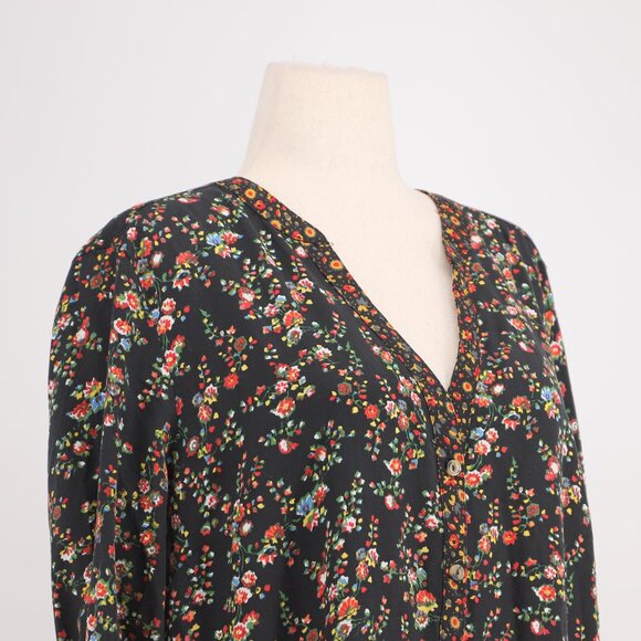 NWT ANTHROPOLOGIE MAEVE Marlie Button-Front Floral Tunic Top Dress Size 16 - Picture 4 of 9